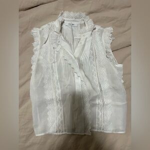 Frame White Lace Blouse